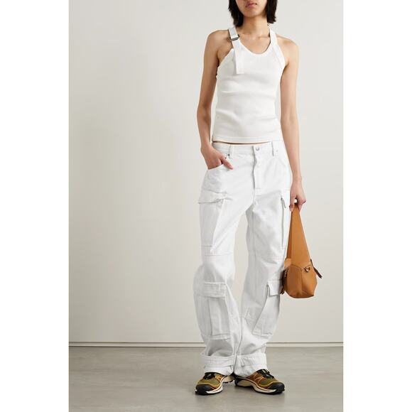 Grlfrnd Lex Wide Leg Cargo Jeans Chore Grunge Streetwear Distressed Y2K Sz 23 - Picture 1 of 13